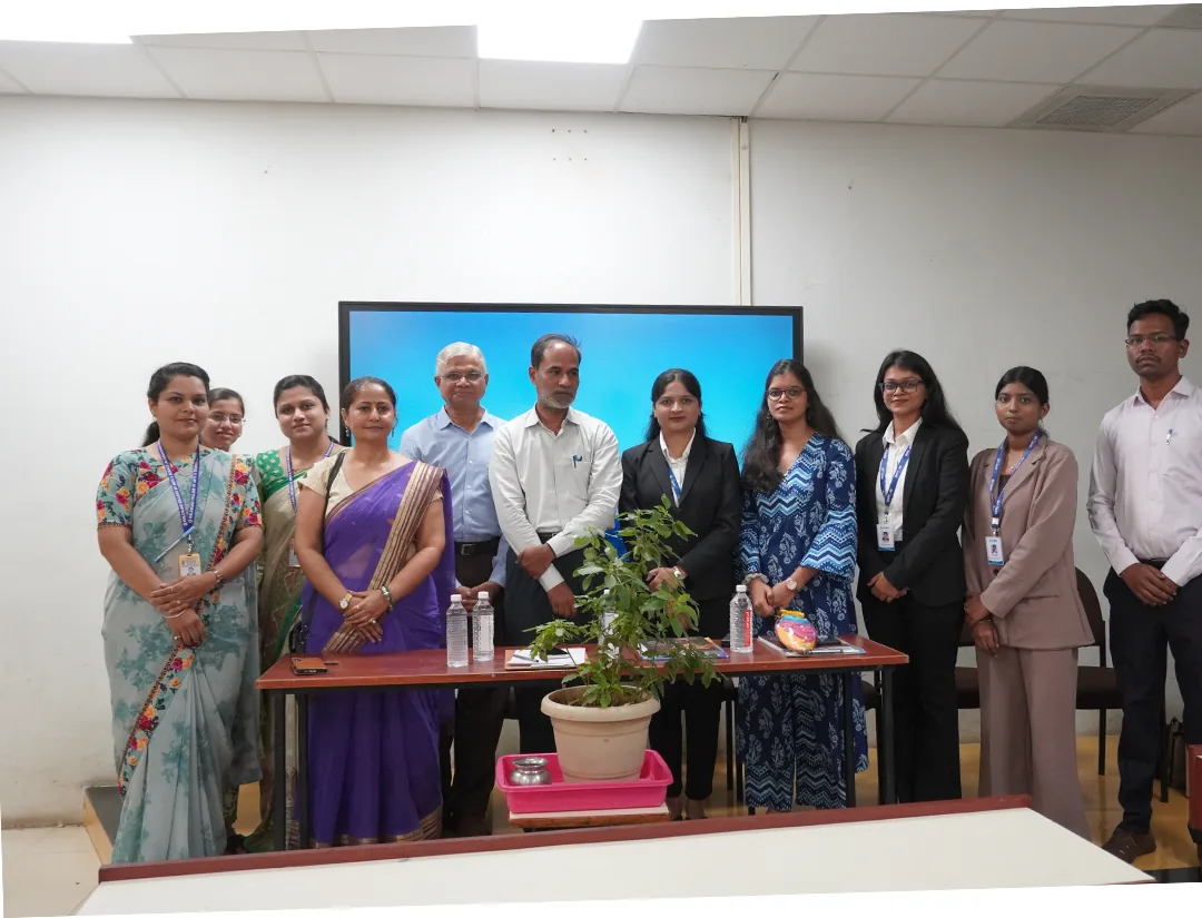 Faculty and students at an institute event