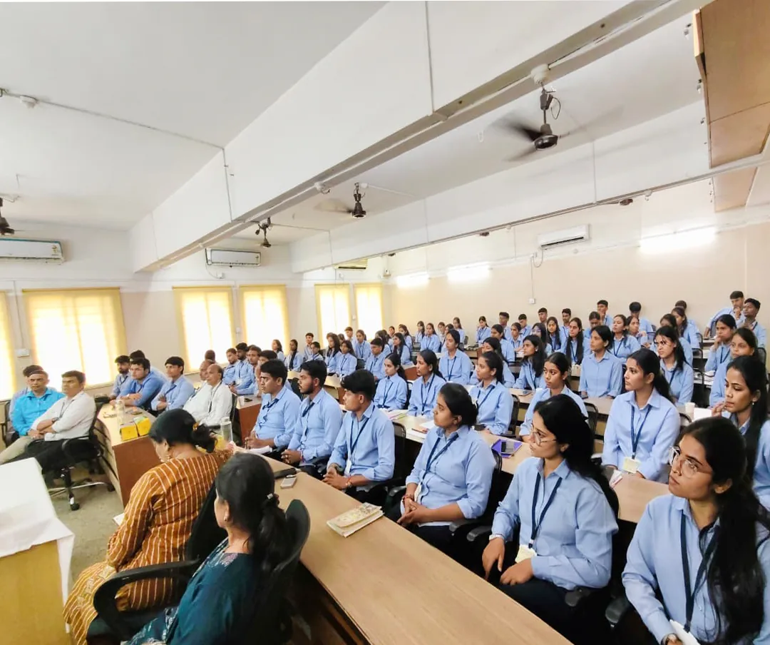 A full lecture hall during a training session
