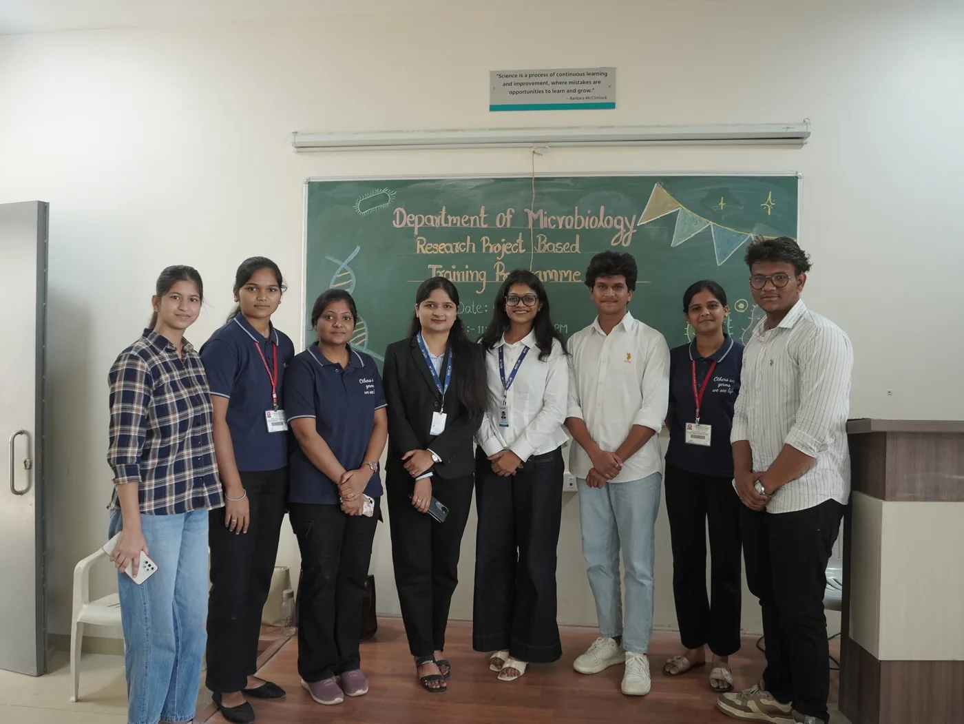 Students at the Department of Microbiology Research Project Based Training Programme