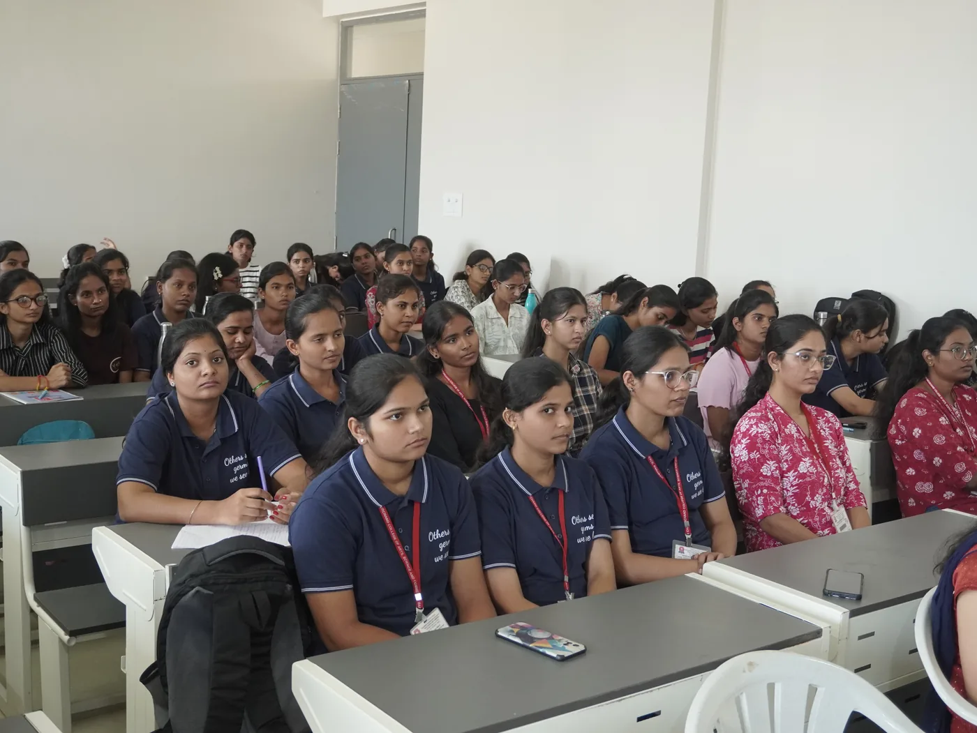 Students attending a session